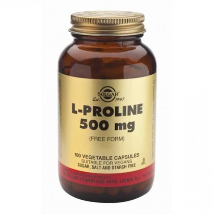 SOLGAR L-Proline 500mg 100 Κάψουλες